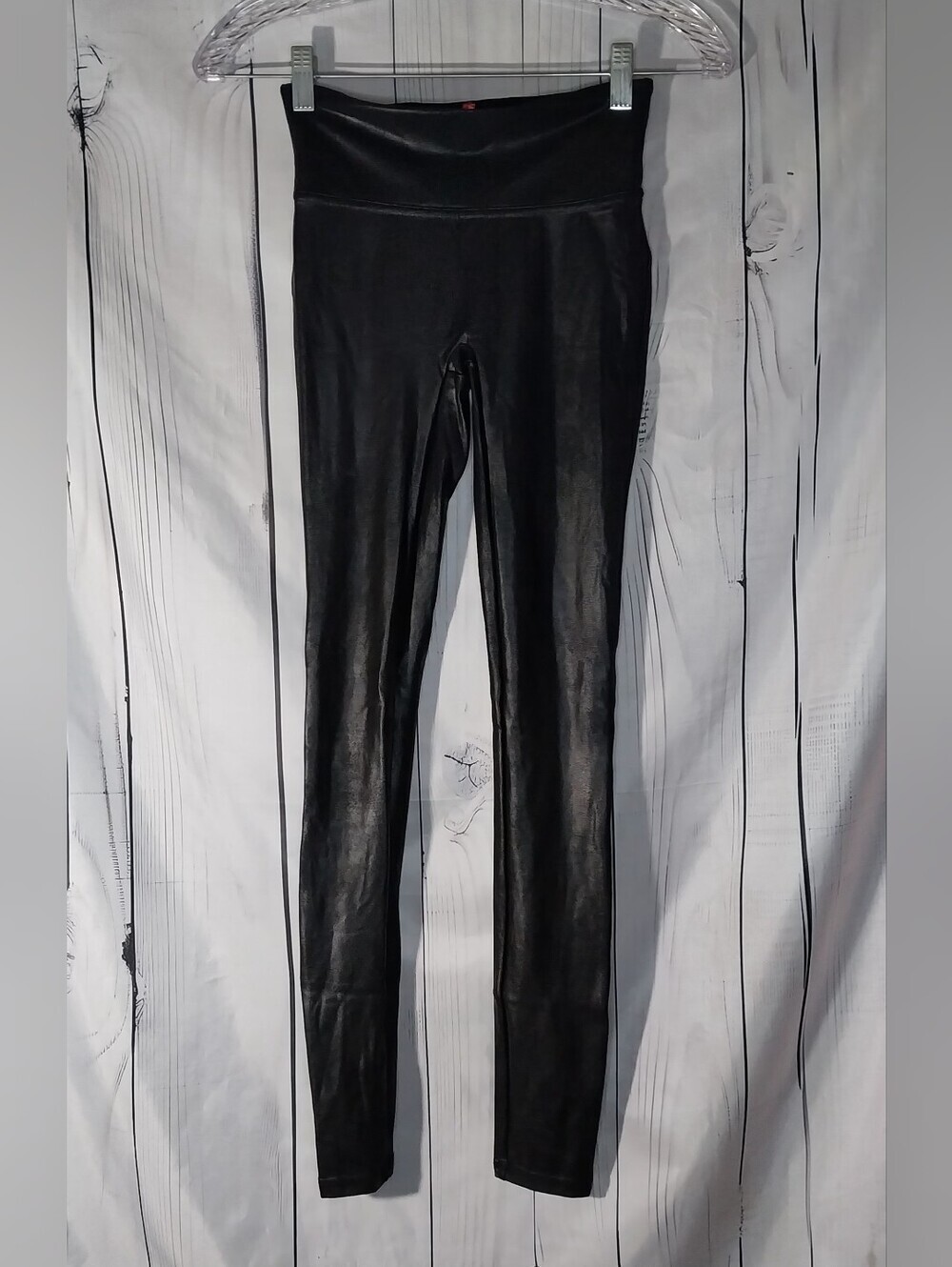 Spanx High-Waisted Faux Leather Edgy Chic Night Out Moto Goth Leggings